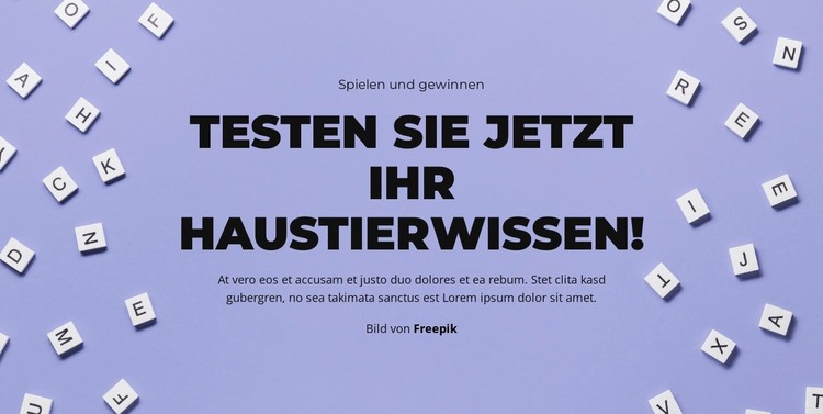 Auf die Plätze, fertig, raten HTML-Vorlage