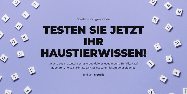 Auf die Plätze, fertig, raten Website design