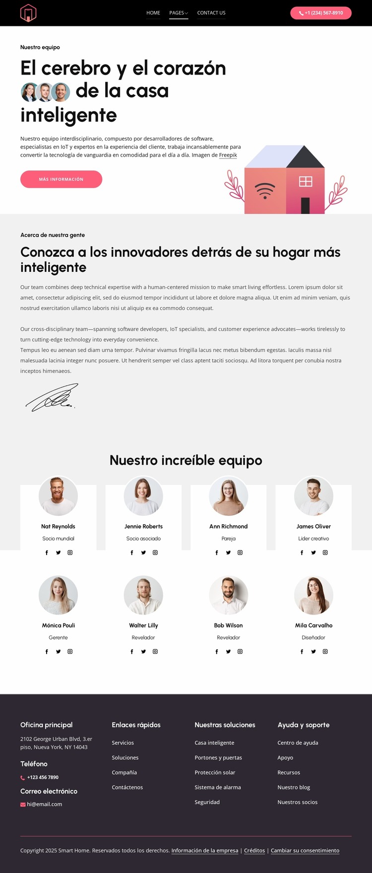 El corazón del hogar inteligente Plantilla Joomla