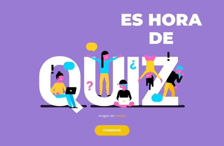 Ponte a prueba ahora Plantilla de sitio web