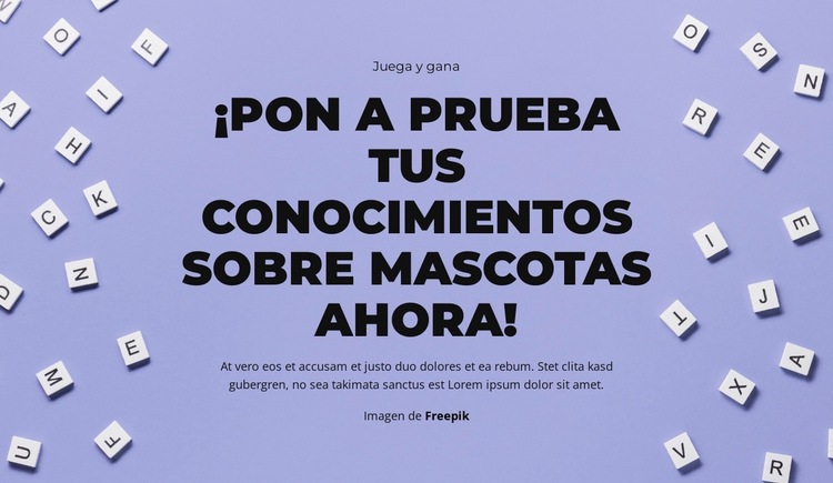 Preparados, listos, ¡adivinen! Plantilla de sitio web