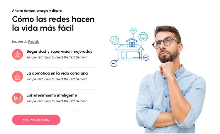 Vida inteligente de próxima generación Plantilla de sitio web