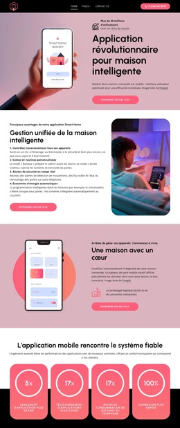 Application Révolutionnaire Pour Maison Intelligente Modèle De Site Web
