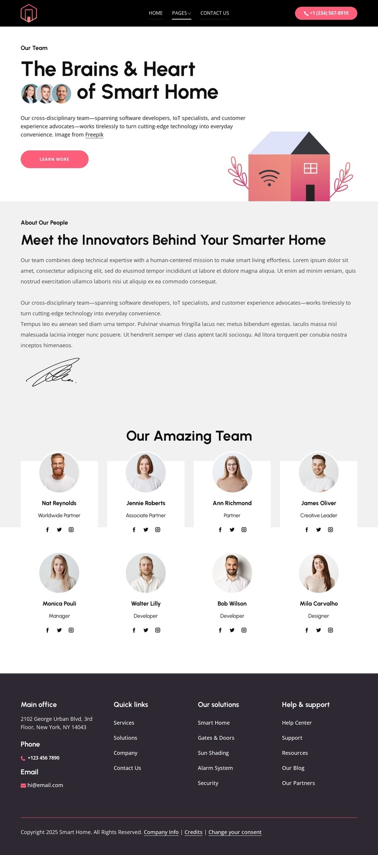 The heart of smart home HTML5 Template