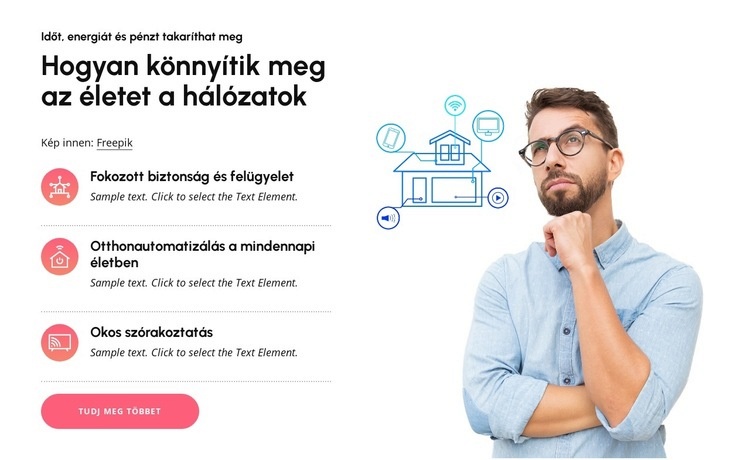 Következő generációs okos élet Weboldal sablon