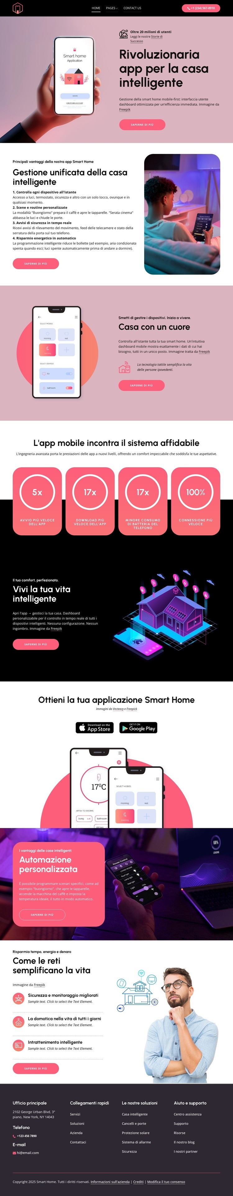 App rivoluzionaria per la casa intelligente Progettazione di siti web