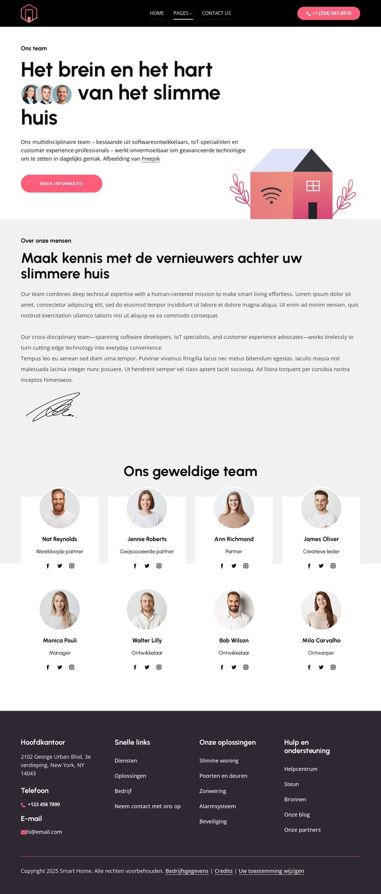 Het hart van het slimme huis HTML-sjabloon