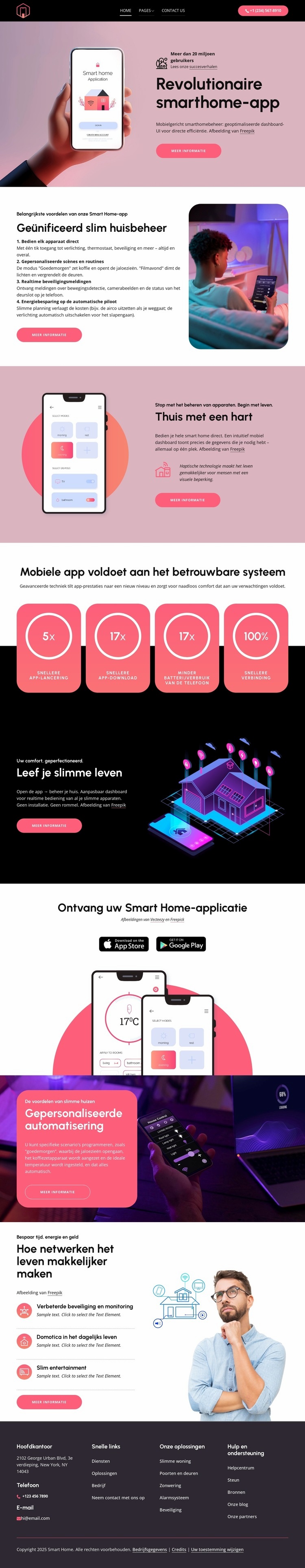 Revolutionaire smart home-app Sjabloon