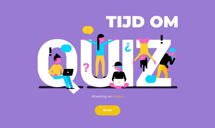 Test jezelf nu Website sjabloon