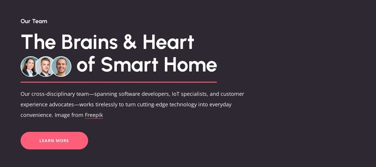 The brains of smart home One Page Template