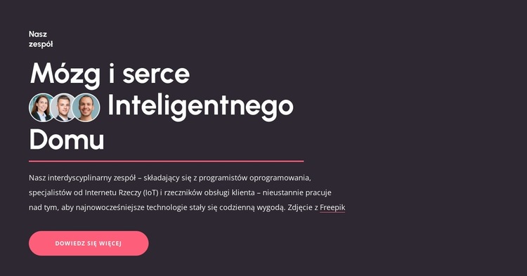 Mózg inteligentnego domu Szablon witryny sieci Web
