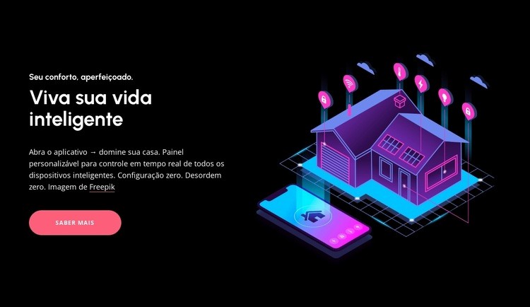 Controle residencial revolucionário Design do site