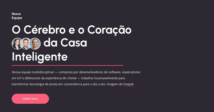 O cérebro da casa inteligente Modelo HTML5