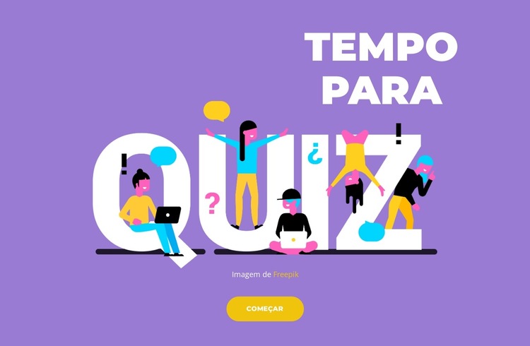 Teste-se agora Modelo de site