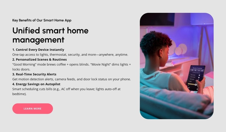 Smart home management WordPress Theme