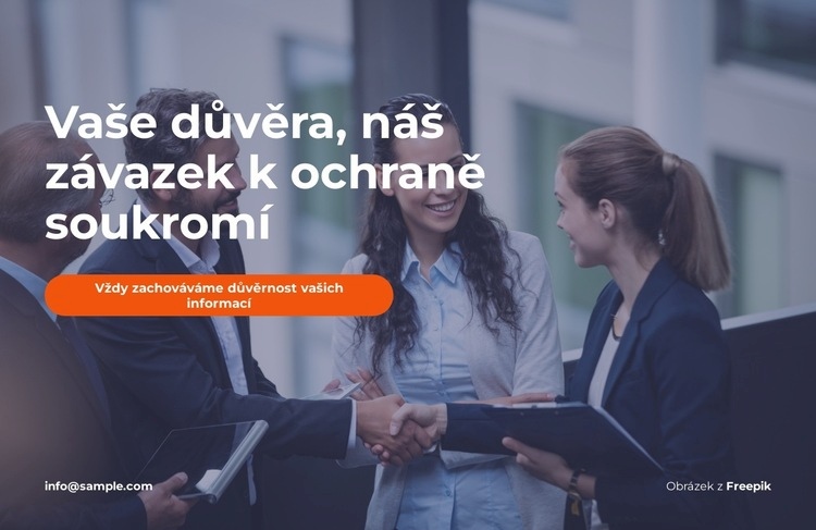 Bezpečné úložiště Šablona HTML