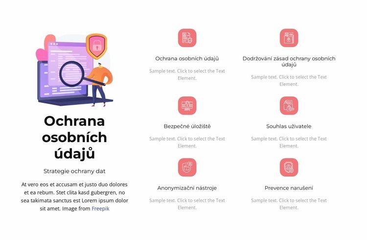 Prevence narušení Šablona HTML