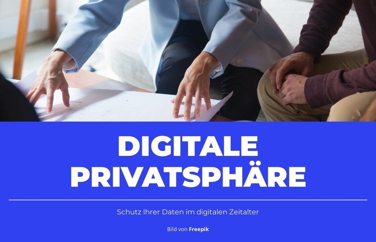 Einhaltung des Datenschutzes HTML5-Vorlage