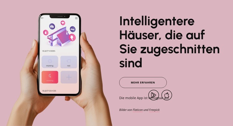 Technisch unterstützte Heimsteuerung HTML5-Vorlage
