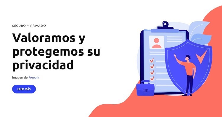 Consentimiento del usuario Página de destino