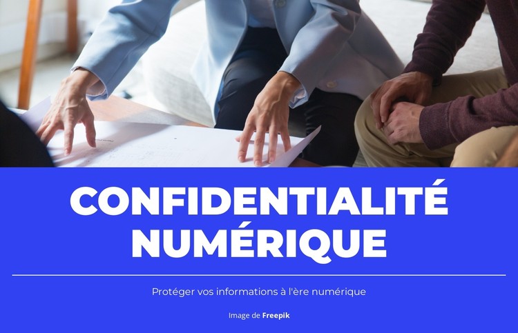 Conformité à la confidentialité Modèle CSS