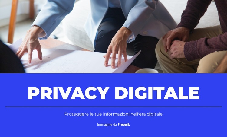 Conformità alla privacy Modello di sito Web