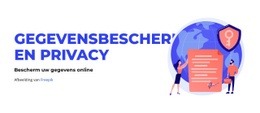 Gegevensbescherming - Persoonlijk Websitesjabloon