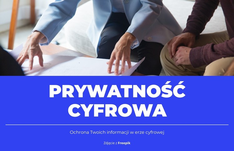 Zgodność z zasadami prywatności Szablon CSS