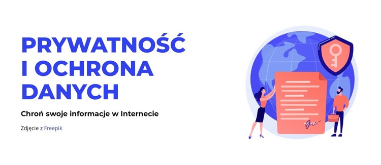 Ochrona danych Szablon HTML