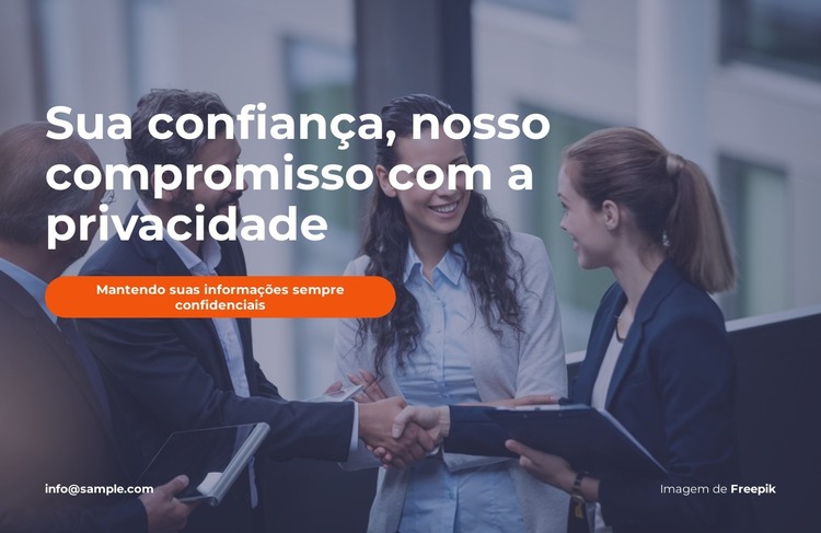 Armazenamento seguro Modelo HTML