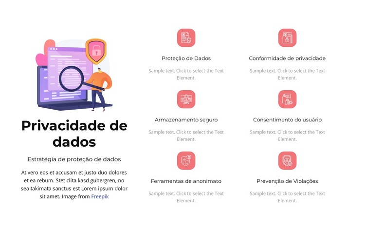 Prevenção de Violações Modelo HTML
