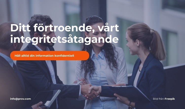 Säker förvaring HTML-mall