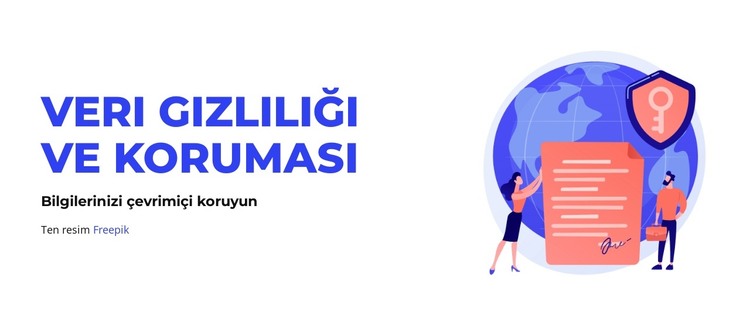 Veri Koruması HTML Şablonu