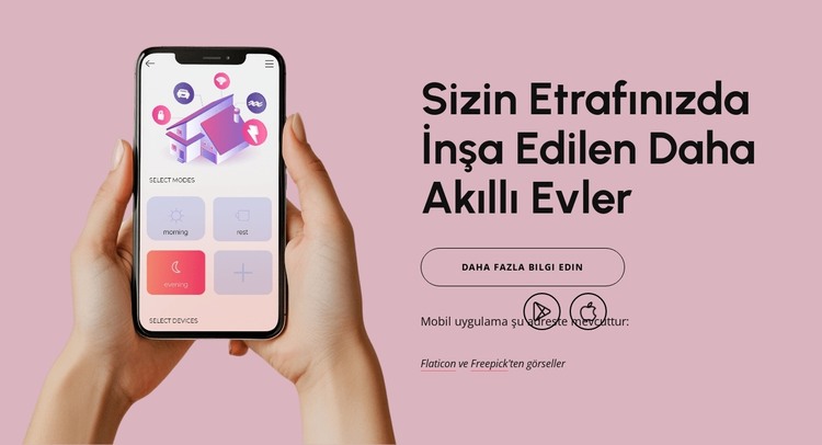 Teknoloji destekli ev kontrolü HTML Şablonu
