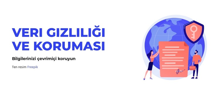 Veri Koruması Web Sitesi Şablonu