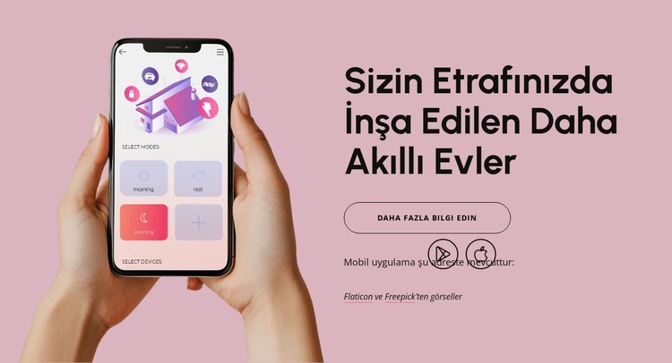 Teknoloji destekli ev kontrolü Web Sitesi Şablonu