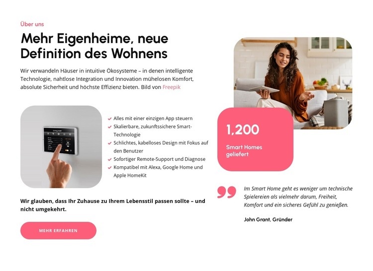 Stärkung des Zuhauses Vorlage