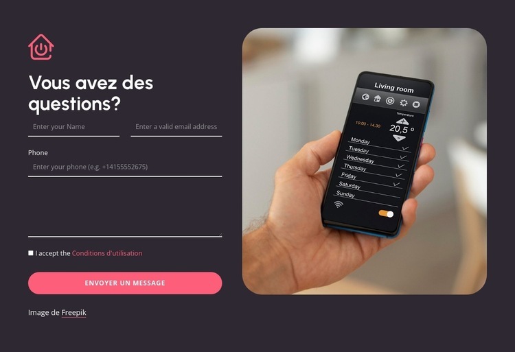 Commencez votre voyage vers la maison intelligente Modèle d'une page
