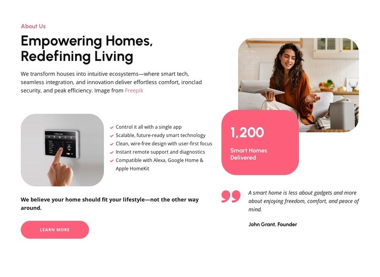 Empowering homes Html Code Example