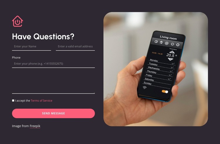 Start your smart home journey HTML Template