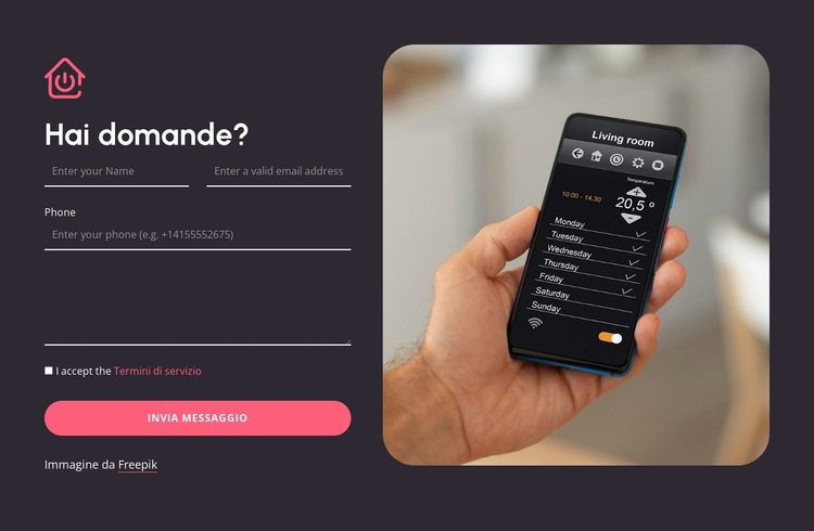 Inizia il tuo viaggio verso la casa intelligente Modello di sito Web