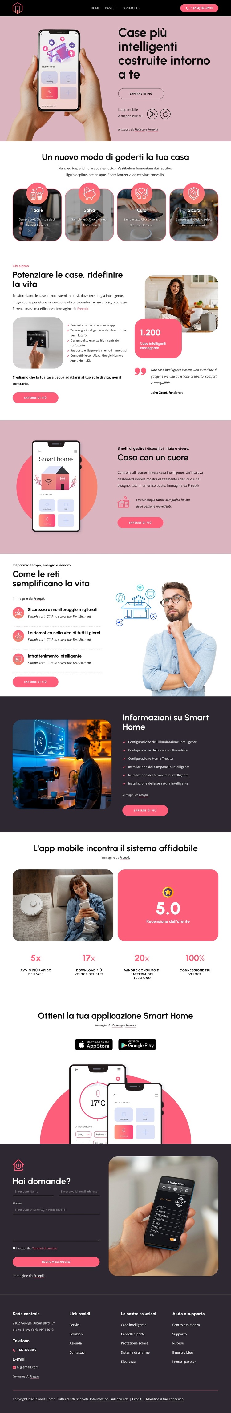 Case più intelligenti costruite intorno a te Modello di sito Web