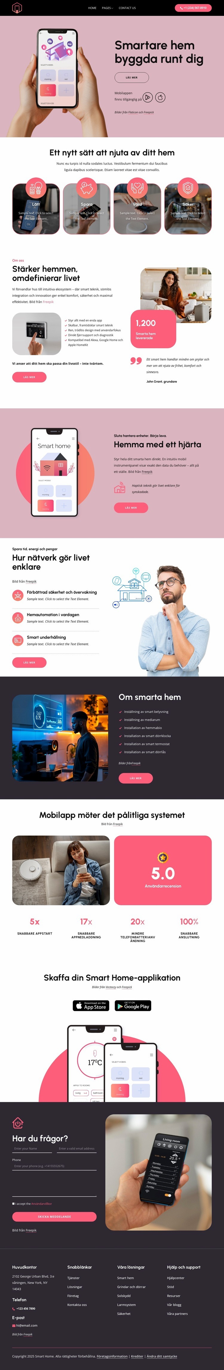 Smartare hem byggda runt dig HTML-mall