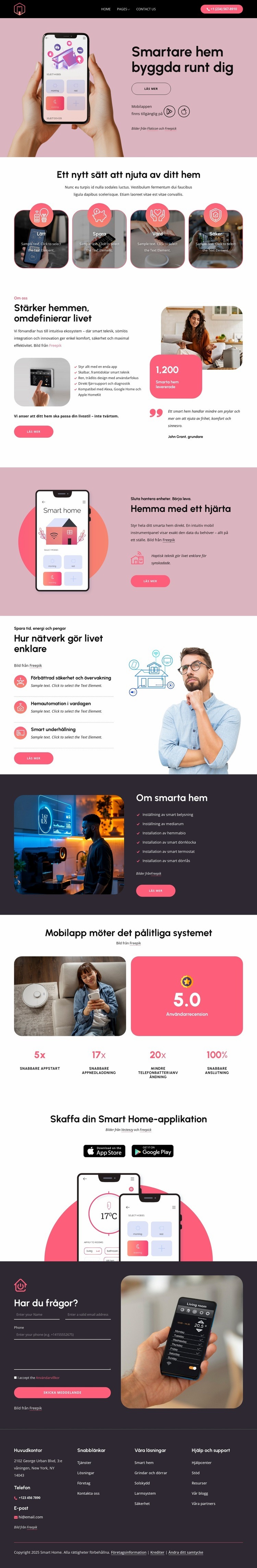 Smartare hem byggda runt dig Webbplats mall
