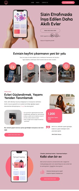 Sizin etrafınızda inşa edilen daha akıllı evler HTML Şablonları