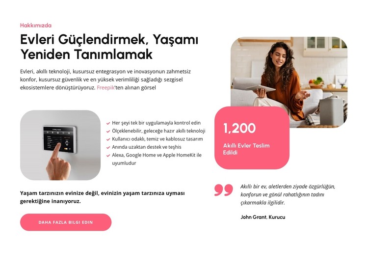 Evleri güçlendirmek HTML Şablonu