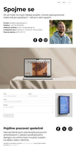 HTML Stránka Pro Digitální Design, Který Funguje