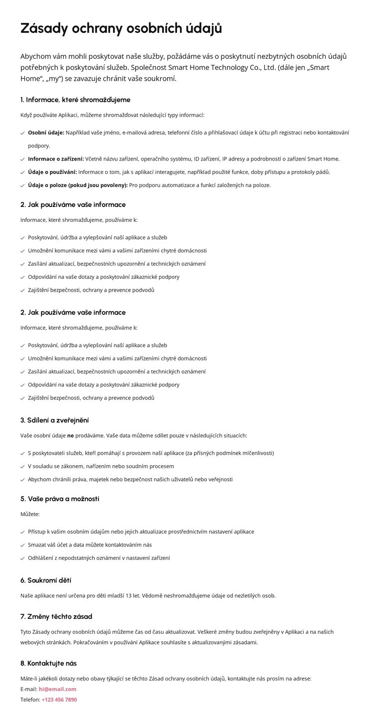 Důvěra začíná transparentností Šablona HTML