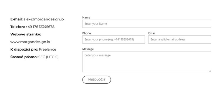 Proměna nápadů v rozhraní Šablona HTML