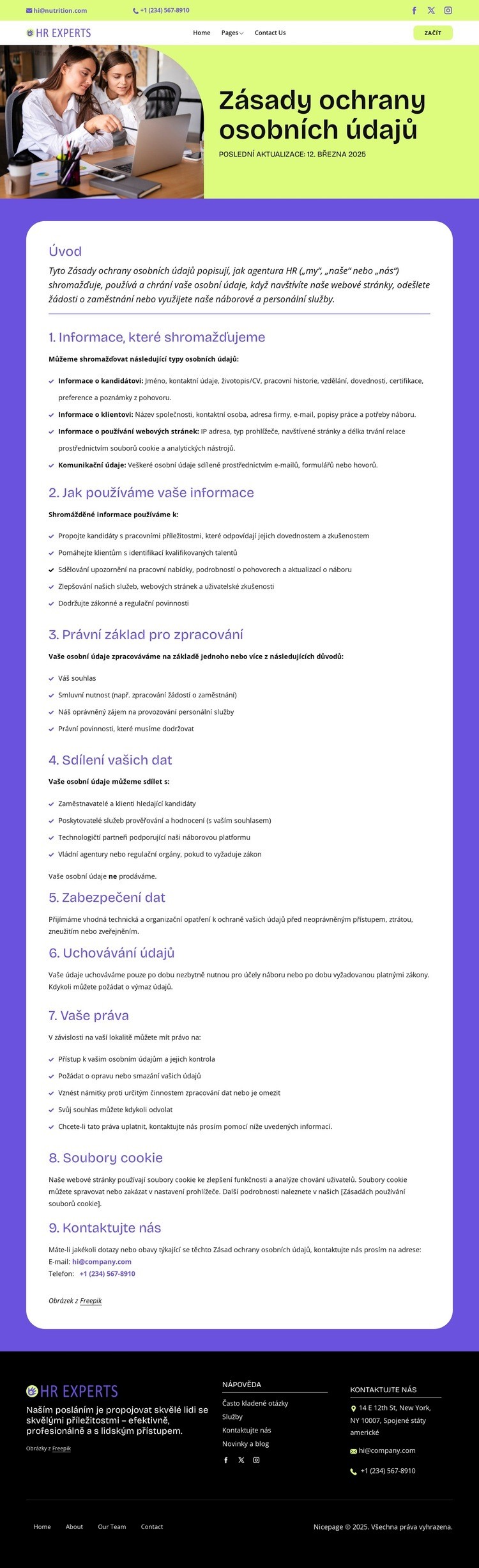 Soukromí, které funguje pro vás Šablona